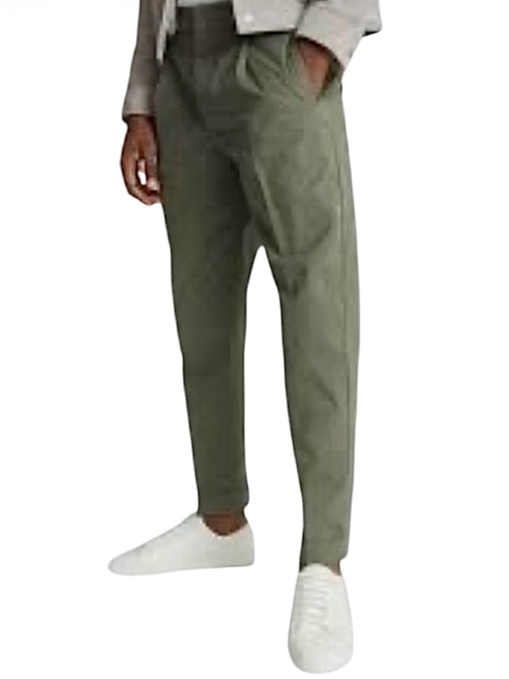 REISS Ramsey Olive Green Tapered Chinos Size 32